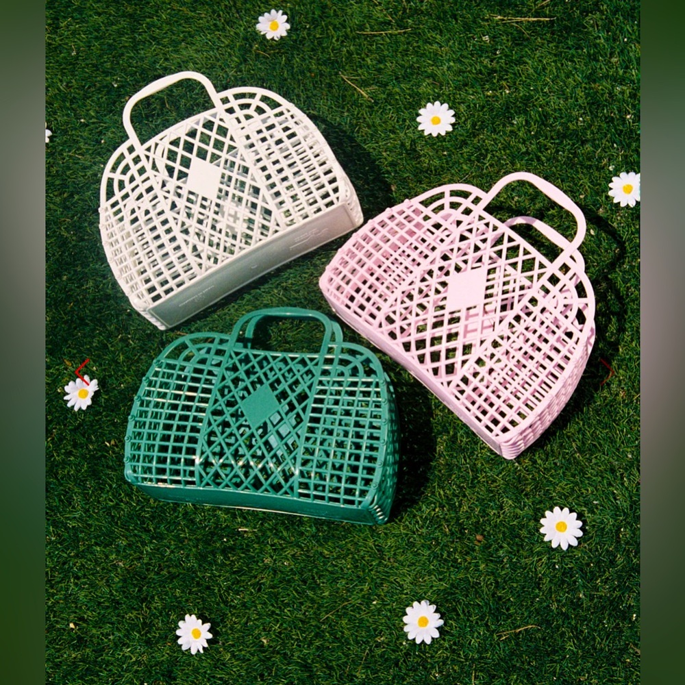 small sunjellies retro tote cream